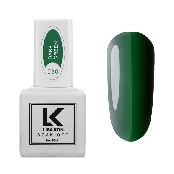 Gel-Polish-Dark-Green-Lisa-Kon